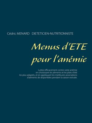 cover image of Menus d'été pour l'anémie